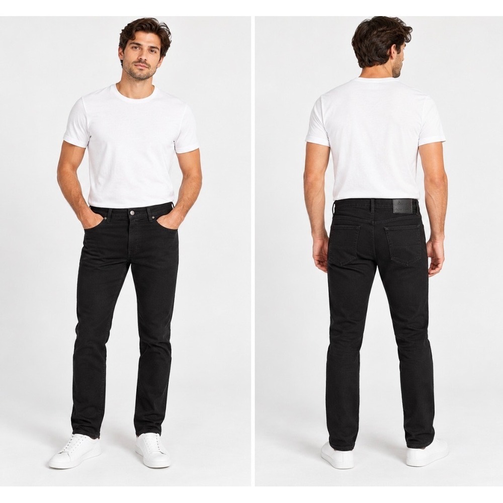 Acne Studios North Stay Black Jeans Sz 31x32 Slim Straight Stretch Denim Italy